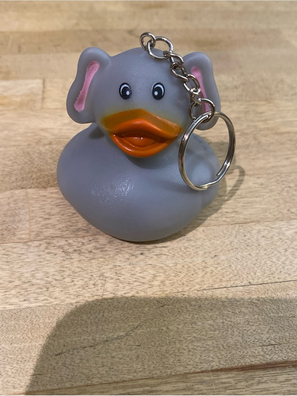 Gray Elephant Duck Keychain Card Holder